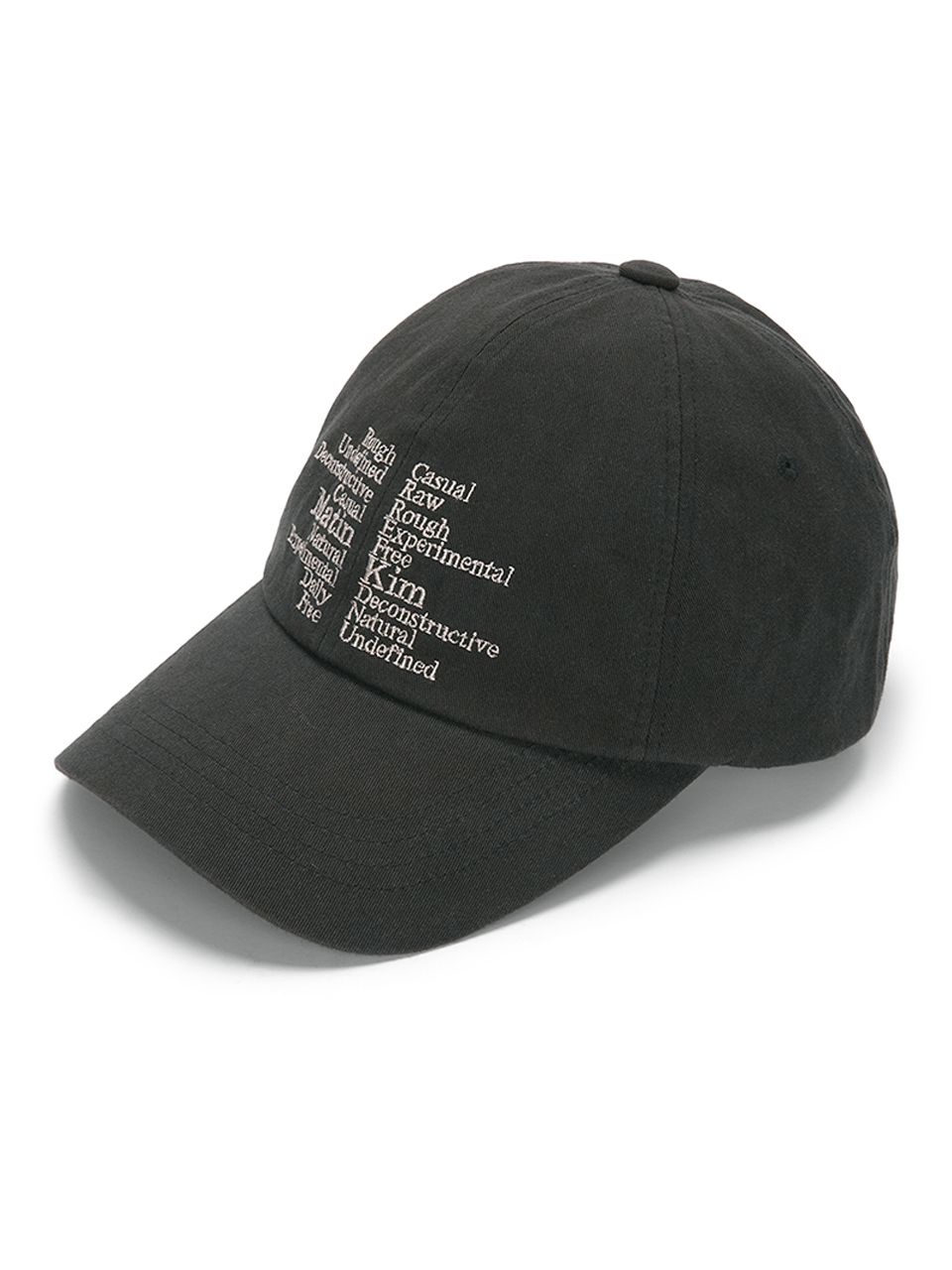 MUSINSA公式 | MATIN KIM KEYWORD LETTERING BALL CAP IN CHARCOAL