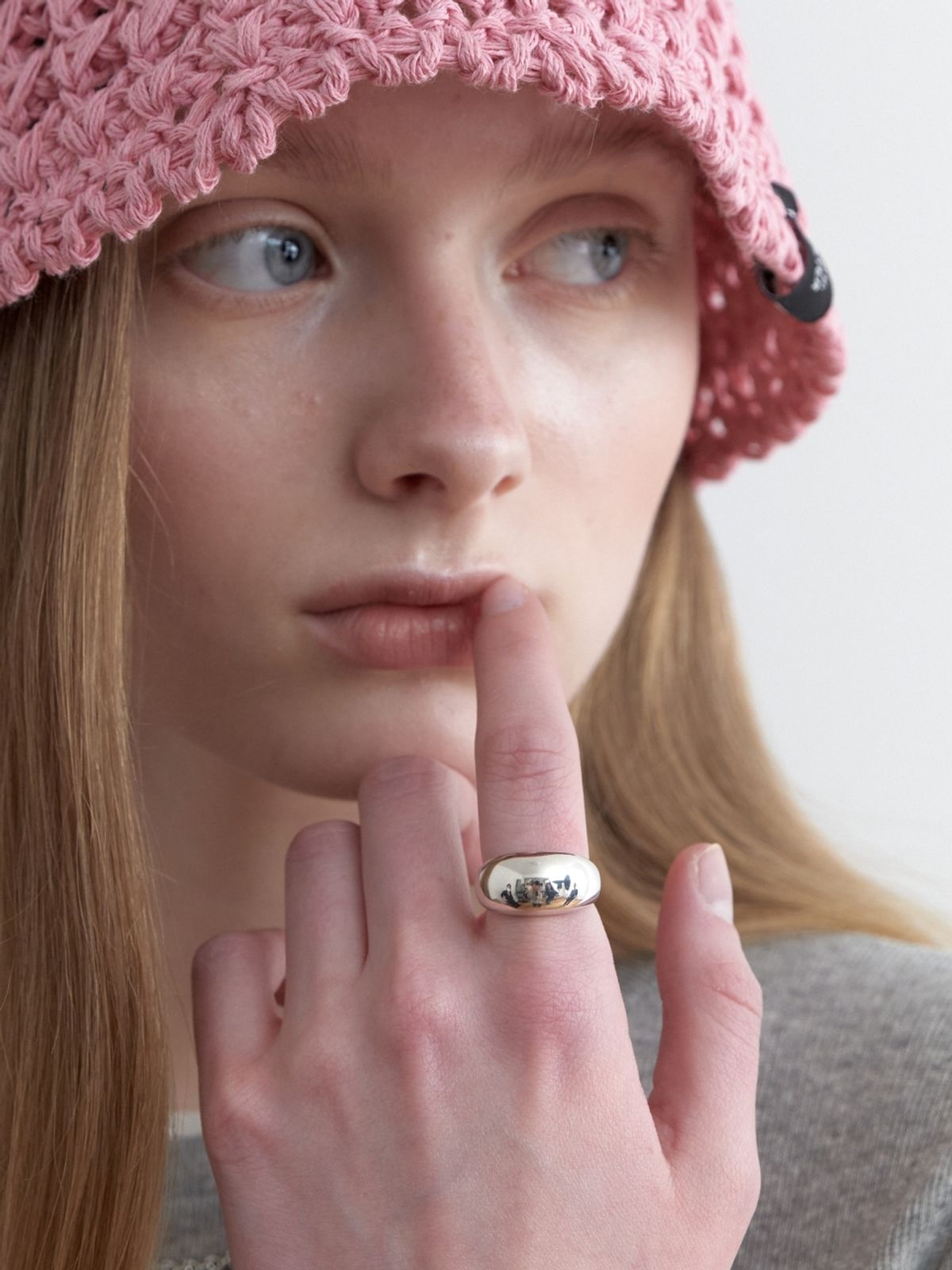 러브미몬스터(LOVE ME MONSTER) [Silver] Bold Moon Ring (L251MRI010)