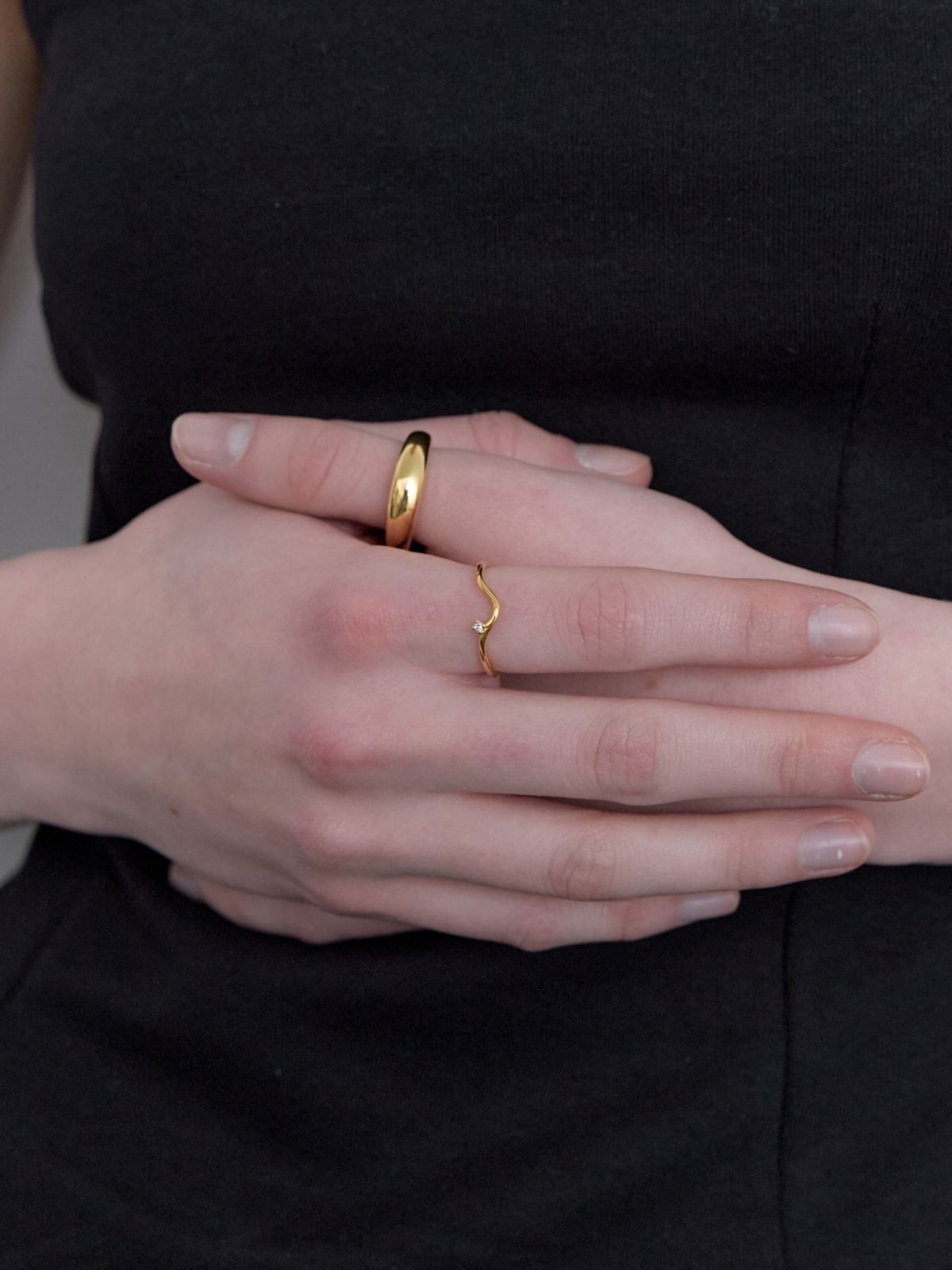 러브미몬스터(LOVE ME MONSTER) Curve Cubic Ring (L251MRI060)