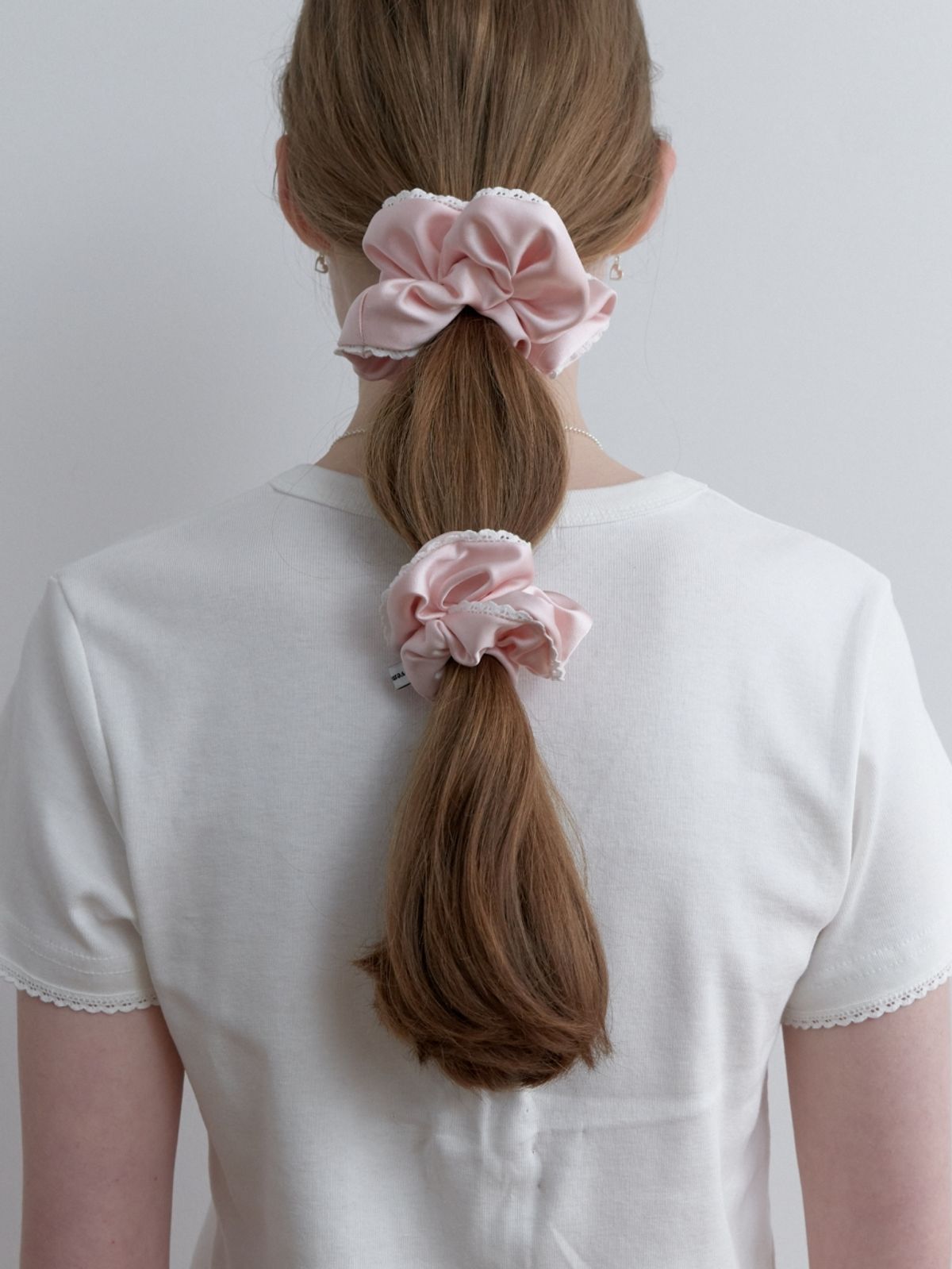 러브미몬스터(LOVE ME MONSTER) Pure Cotton Lace Satin Scrunchy M (L251MHA030)
