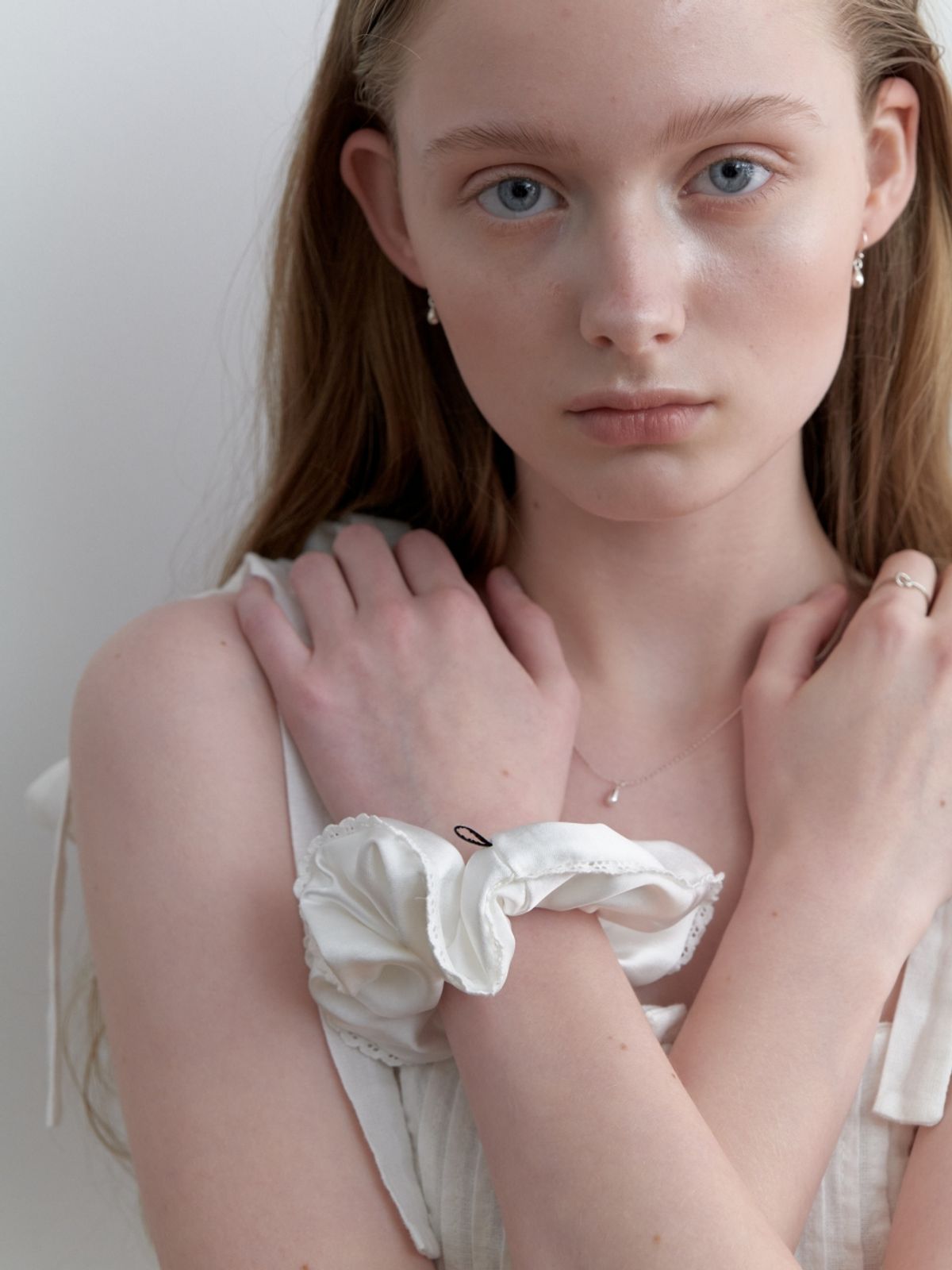 러브미몬스터(LOVE ME MONSTER) Pure Cotton Lace Satin Scrunchy M (L251MHA030)