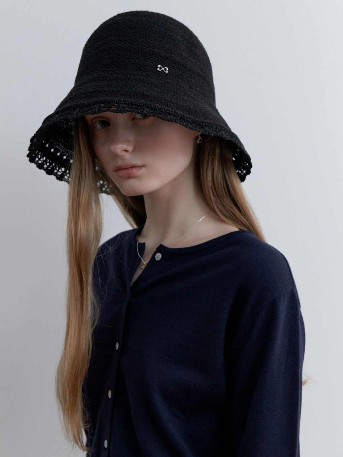 러브미몬스터(LOVE ME MONSTER) Lace Brim Bucket Hat_3COL (L251MCP020)