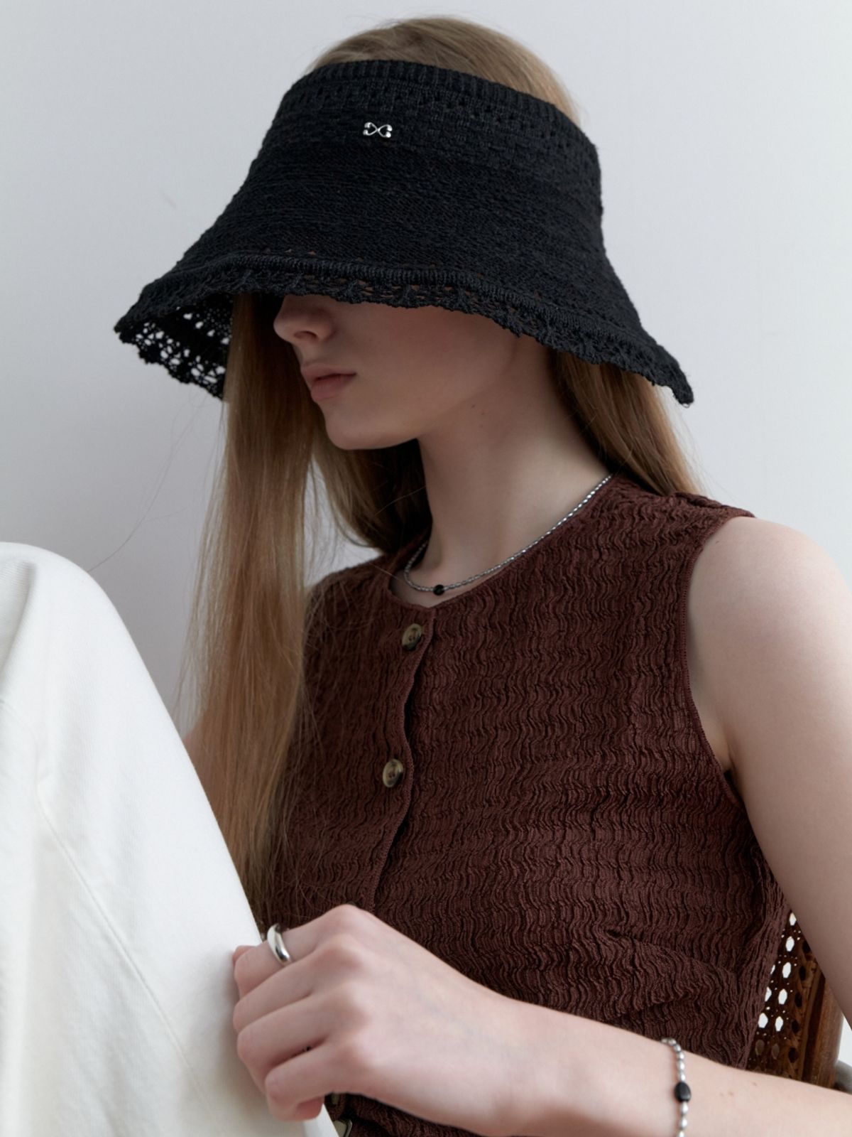 러브미몬스터(LOVE ME MONSTER) Lace Brim Sun Cap_3COL (L251MCP030)