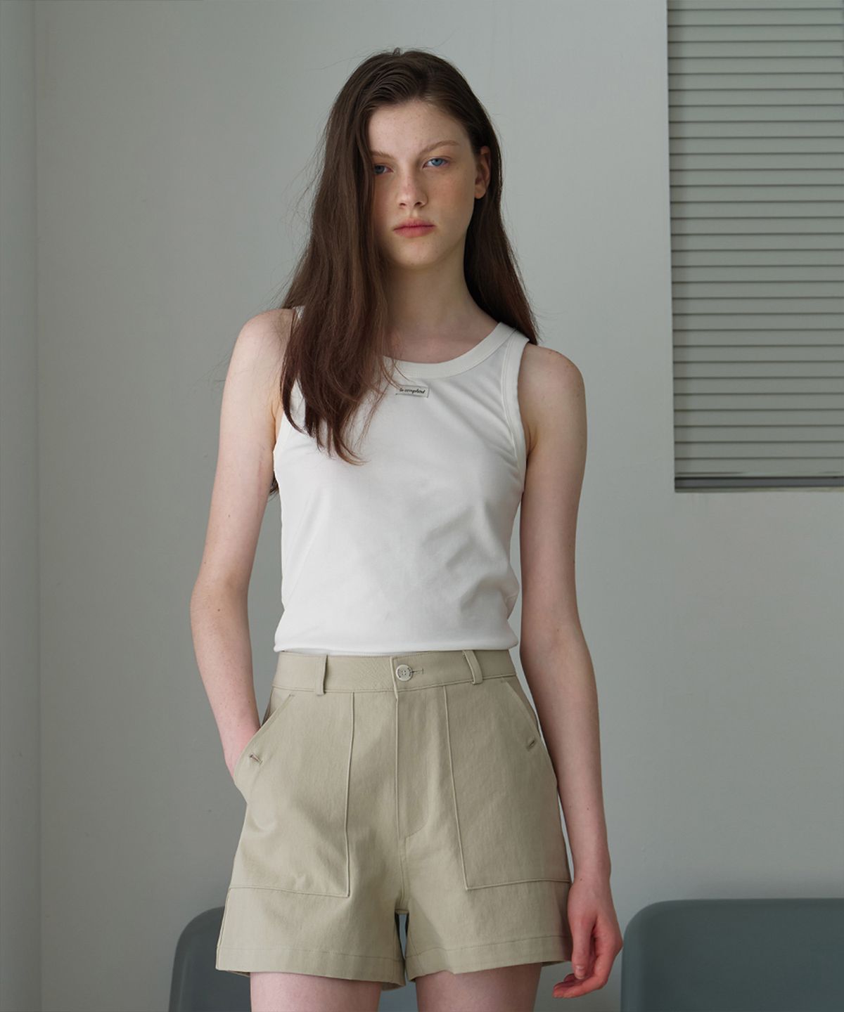 벗튼(BUT'TON) Silket Two-Way Sleeveless (Ivory)