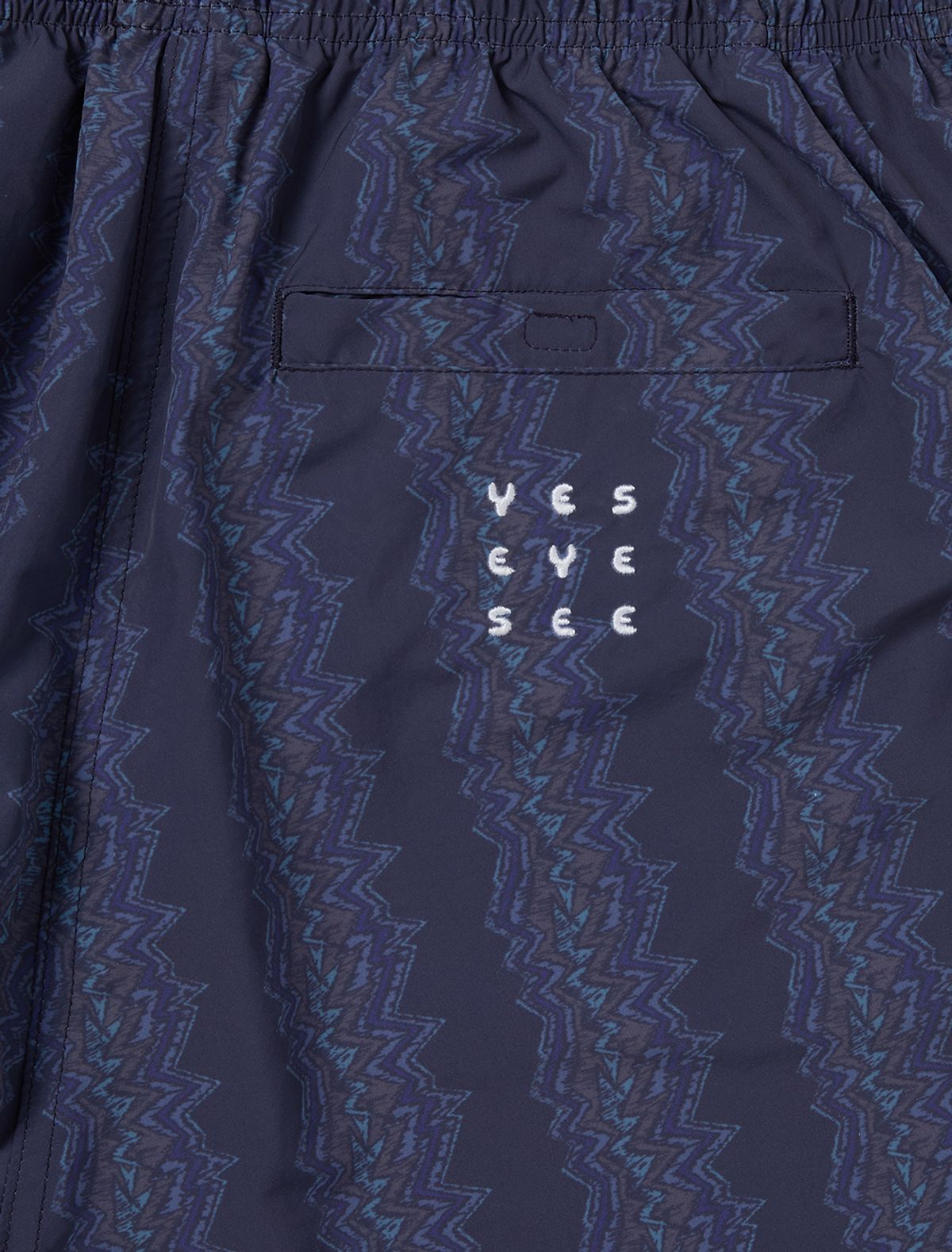 예스아이씨(YESEYESEE) SN Scribbling Nylon Shorts Navy