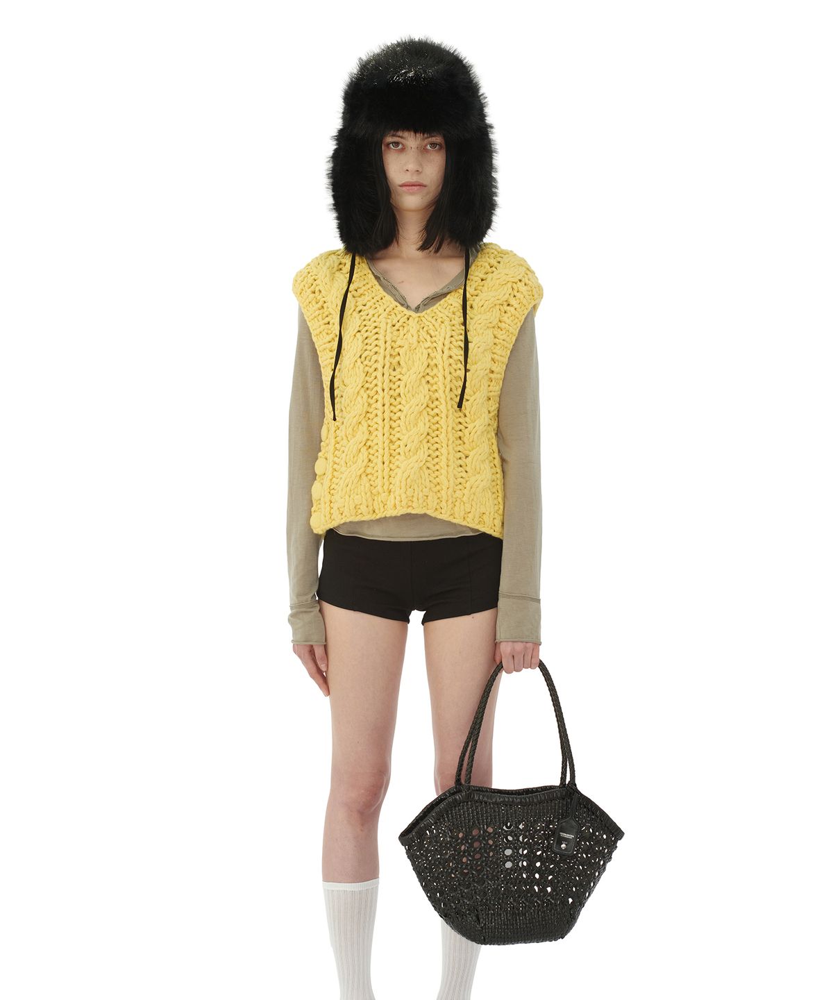 오소이(OSOI) LIP SHOULDER BAG [BLACK]