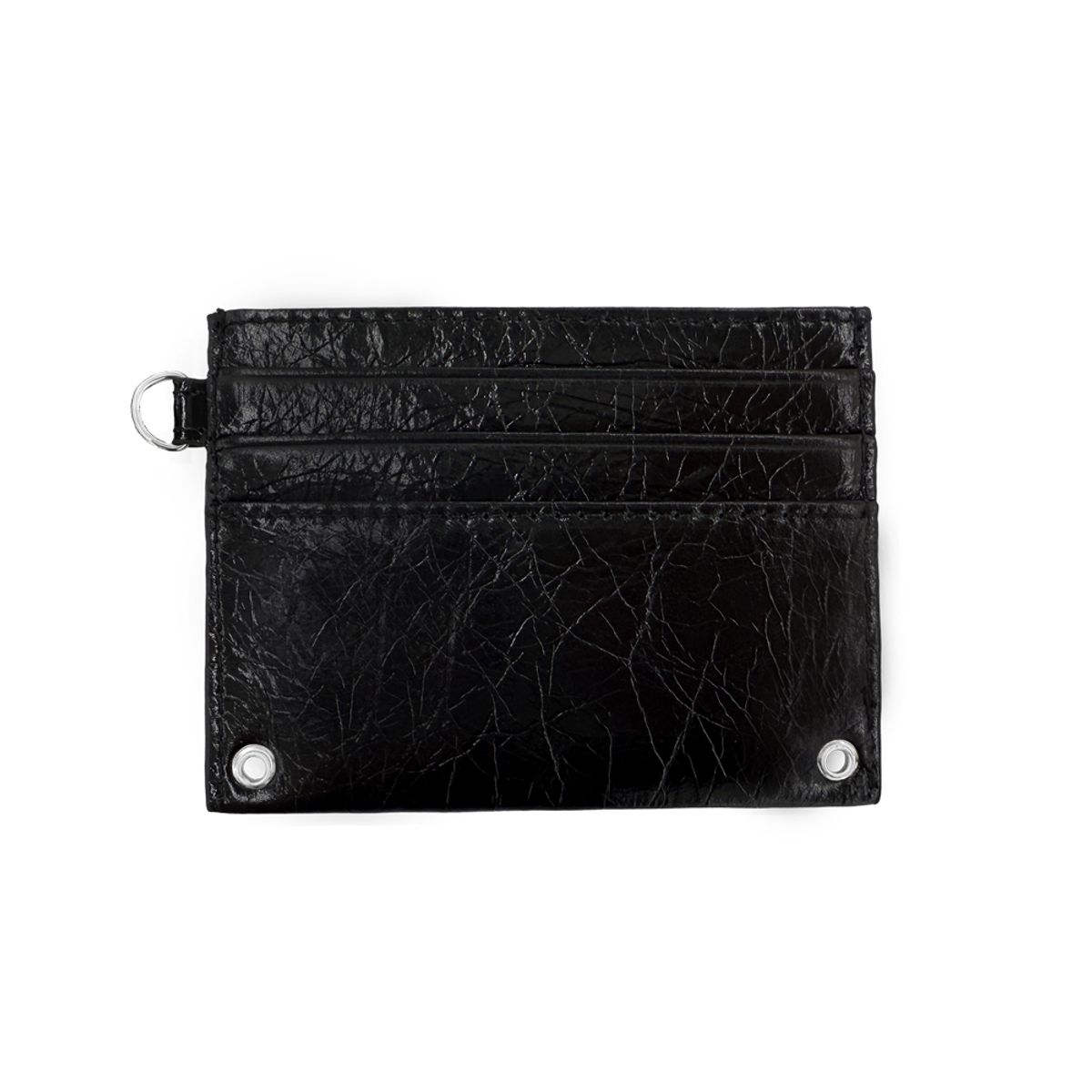 블랙 퍼플(BLACK PURPLE) 타이슨 아일렛 로프 카드 지갑 Tyson Eylet Rope Card Wallet_BLACK