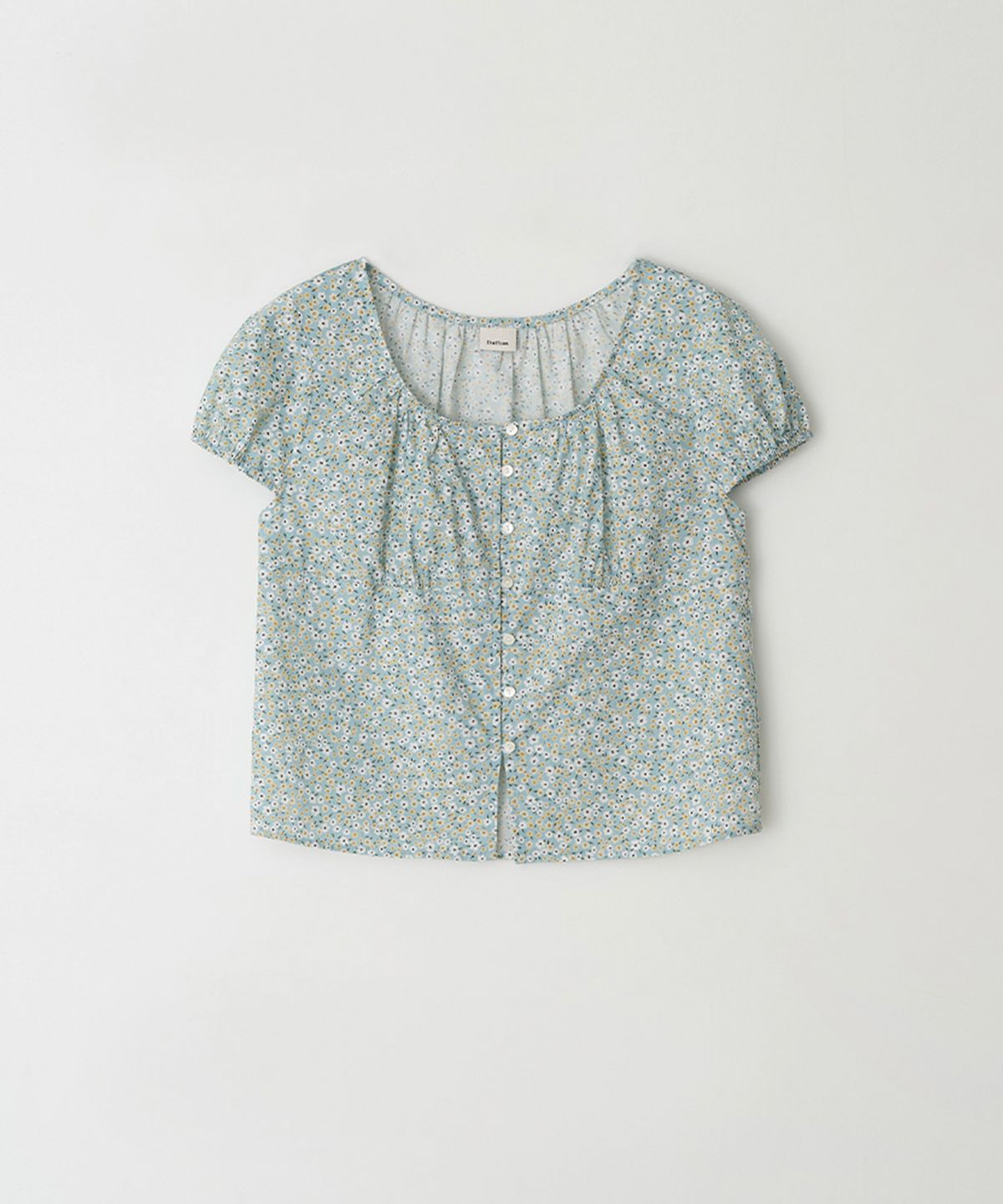 벗튼(BUT'TON) Flower Puff Sleeve Blouse (Green)