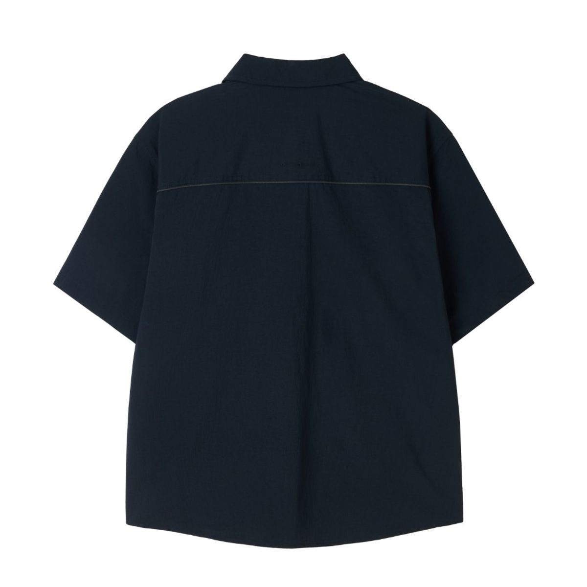 브롬톤 런던(BROMPTON LONDON) AIRO SEERSUCKER HALF SLEEVE SHACKET - NAVY (P252MJK188)