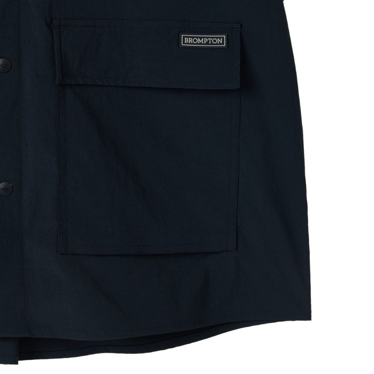 브롬톤 런던(BROMPTON LONDON) AIRO SEERSUCKER HALF SLEEVE SHACKET - NAVY (P252MJK188)