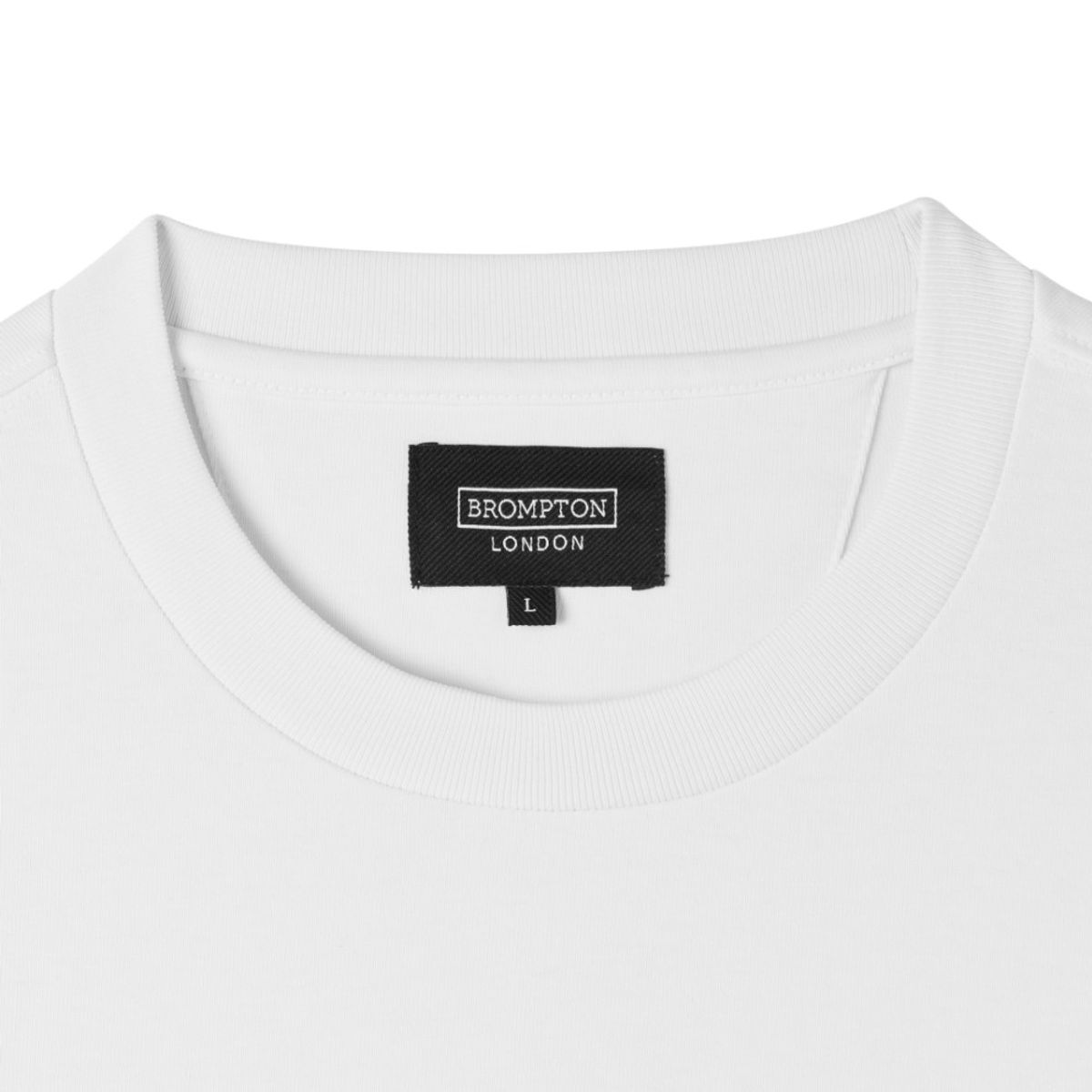 브롬톤 런던(BROMPTON LONDON) REFLECTIVE HALF SLEEVE T-SHIRT - O/WHITE (P252MTS134)