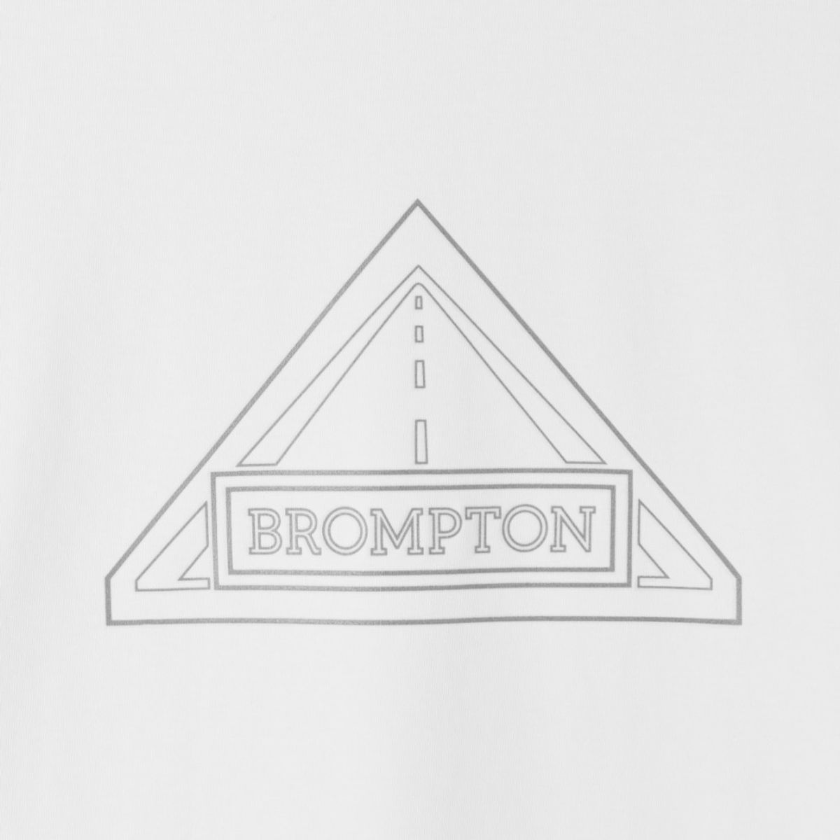 브롬톤 런던(BROMPTON LONDON) REFLECTIVE HALF SLEEVE T-SHIRT - O/WHITE (P252MTS134)