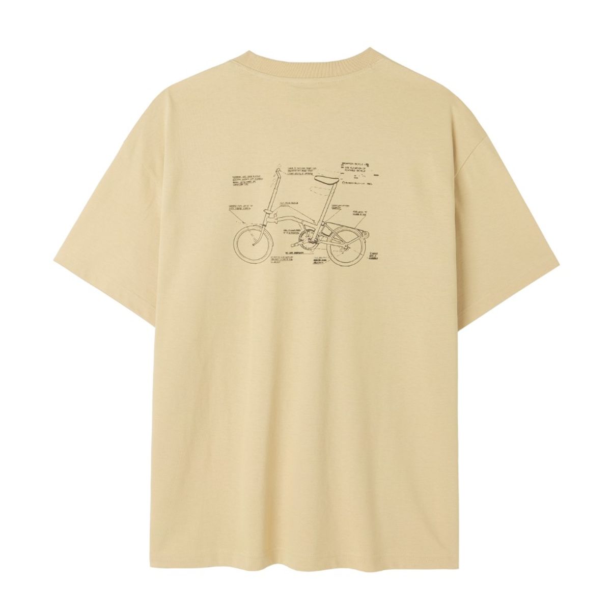 브롬톤 런던(BROMPTON LONDON) BROMPTON BICYCLE GRAPHIC T-SHIRT - BEIGE (P252UTS439)