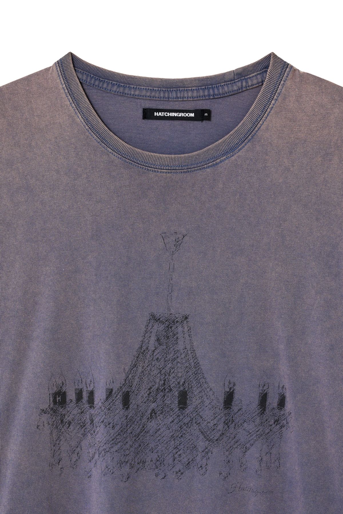해칭룸(HATCHINGROOM) Chandelier Tee Bleached Blue