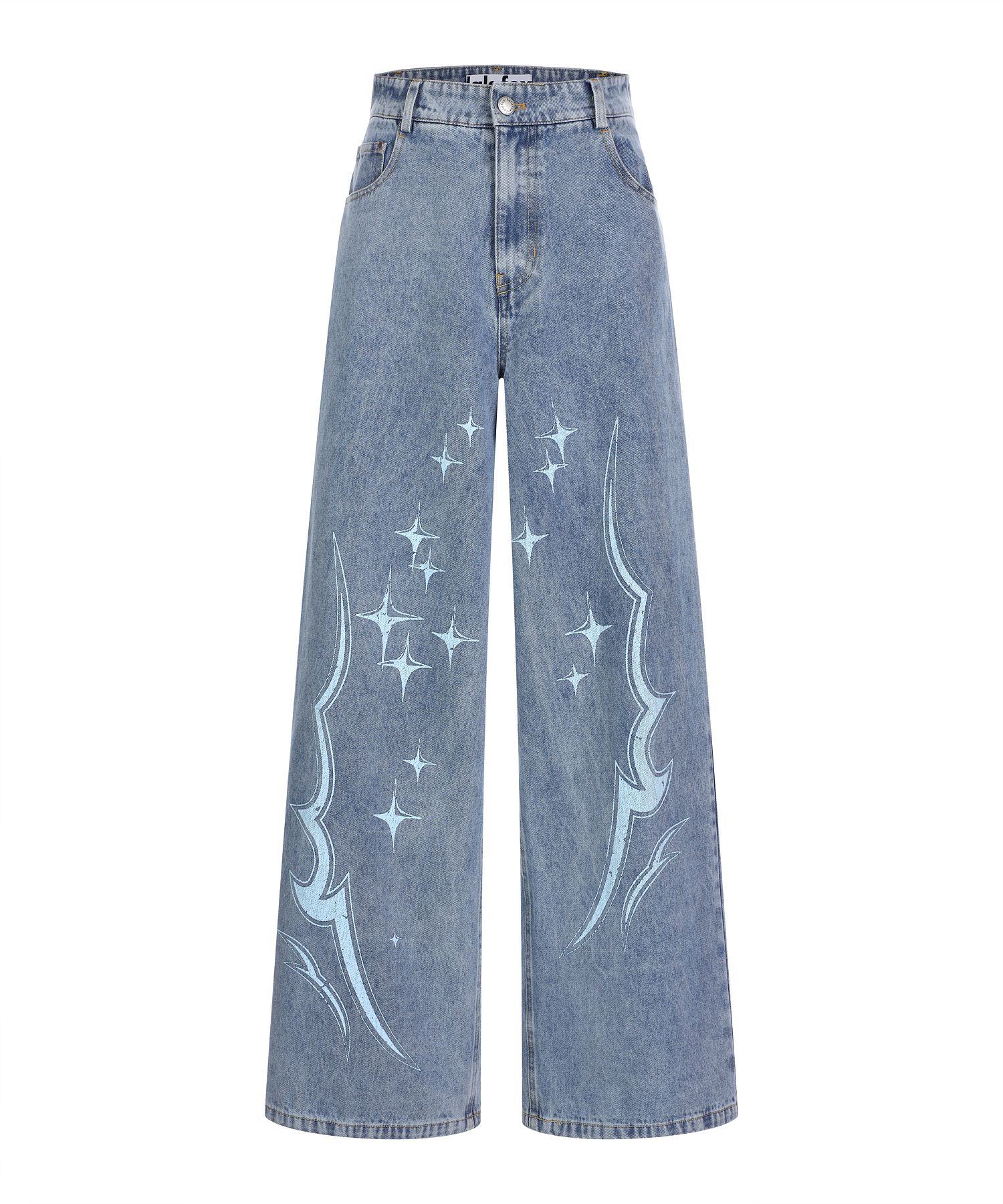 ★lalafox★TWINKLE WIDE DENIM PANTS★Blue★韓国★大人気★ MUSINSA公式 | LALAFOX TWINKLE WIDE DENIM PANTS PRINTED JEANS