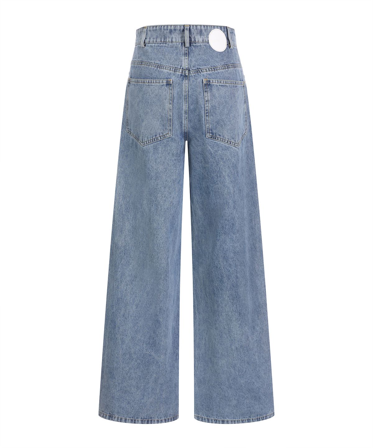 라라폭스(LALAFOX) TWINKLE WIDE DENIM PANTS 프린팅 청바지 BLUE BR2DP003