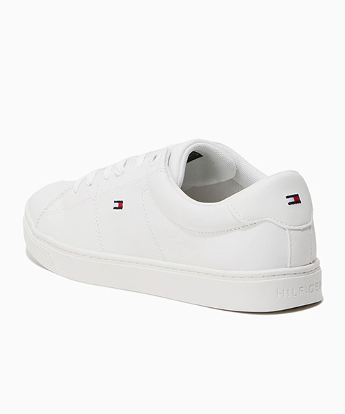 타미힐피거(TOMMY HILFIGER) [UNISEX] 하나 레더 컵솔 스니커즈-아이보리(T52F1ARSC01WT1YBI)