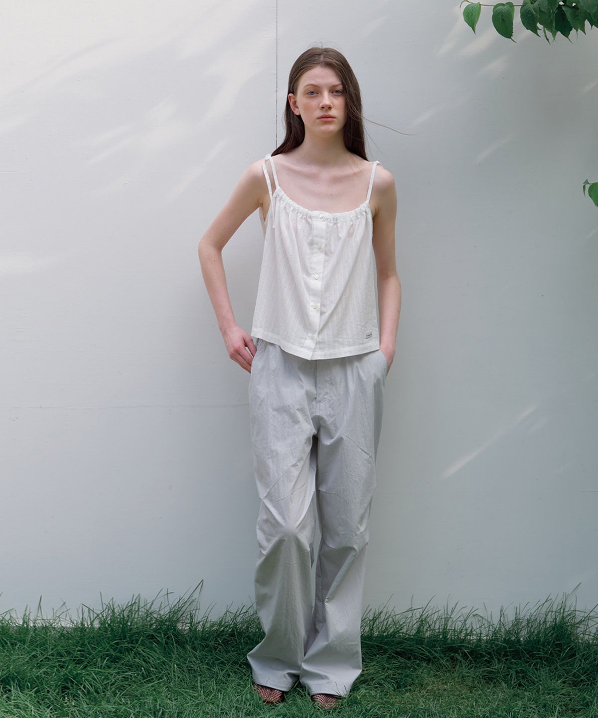 벗튼(BUT'TON) Cotton Parashute Pants (LightGrey)