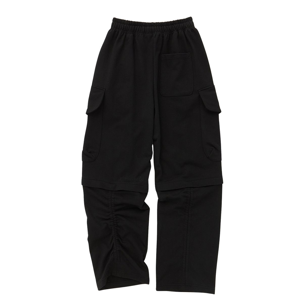 이이이알알알(EEERRR) Back Point Shirring Cargo Sweat Pants Black
