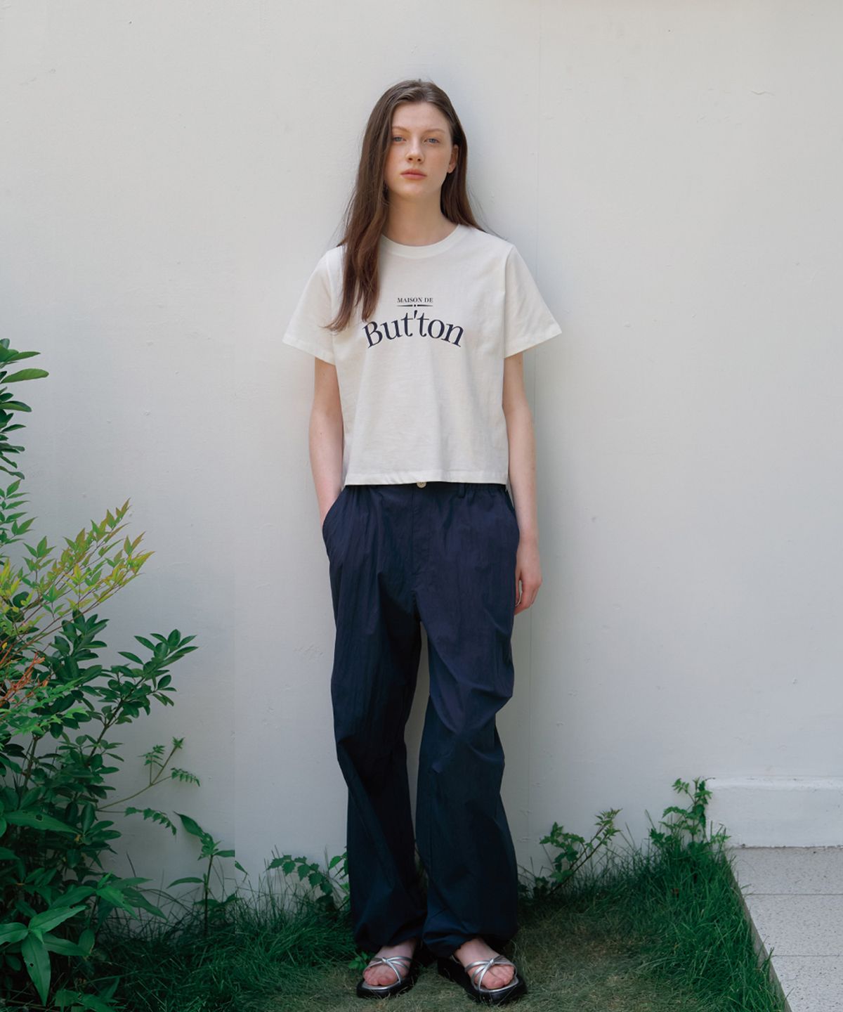 벗튼(BUT'TON) Cotton Parashute Pants (Navy)