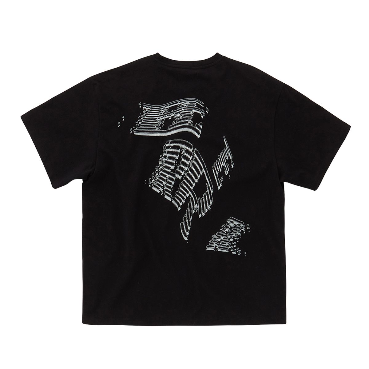 이이이알알알(EEERRR) Letter Graphic T-Shirt Black