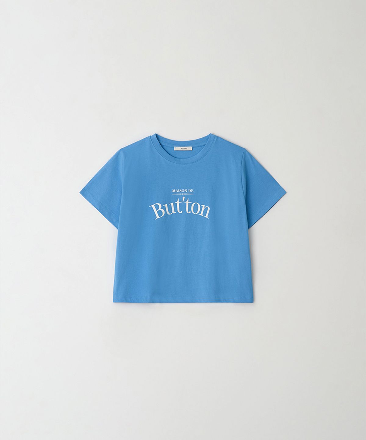 벗튼(BUT'TON) Logo Crop T-Shirts (SkyBlue)