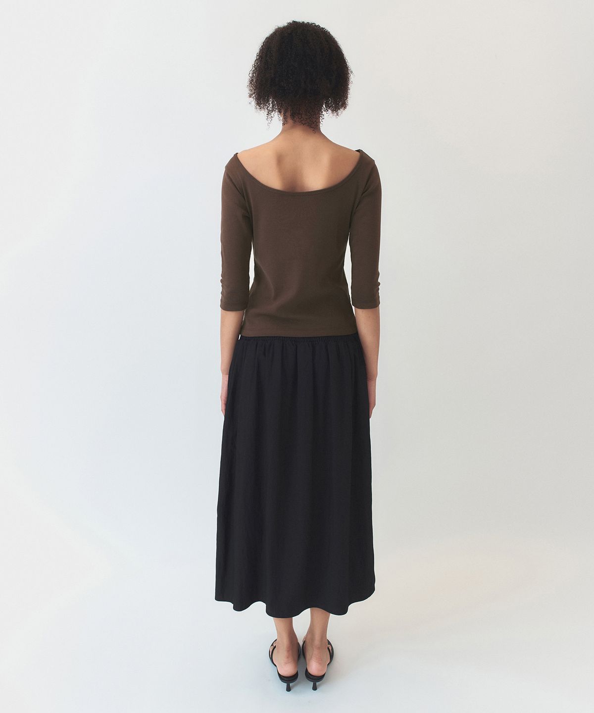 시메트릭 퍼센트(SYMMETRICPERCENT) Smocking Skirt / Black