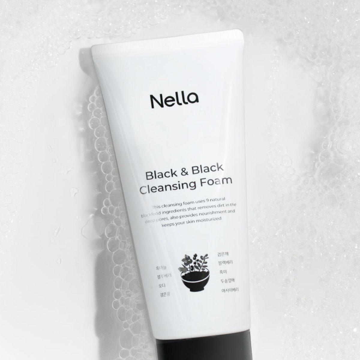 넬라(NELLA) 블랙앤블랙  클렌징폼 150g *5