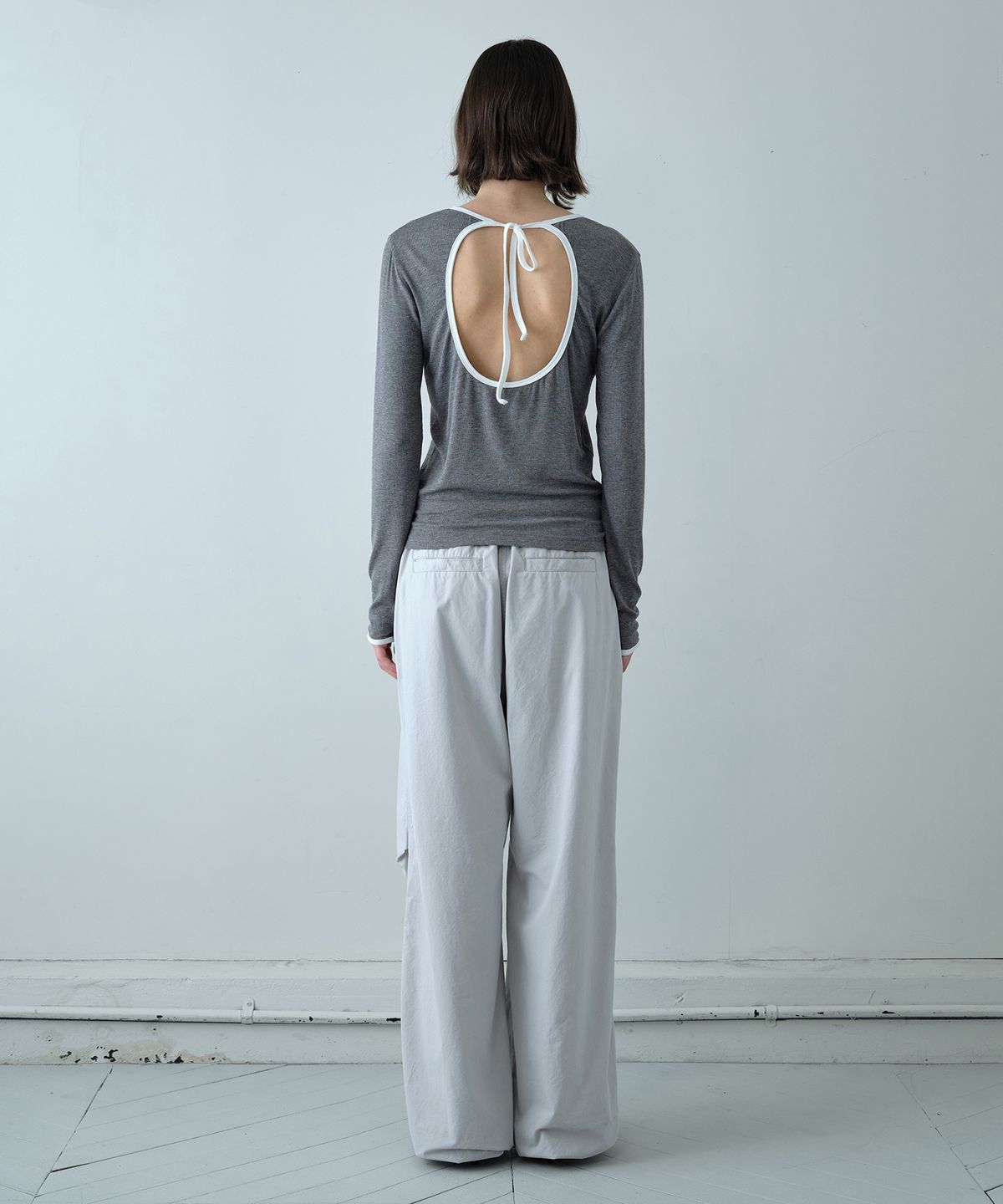 시메트릭 퍼센트(SYMMETRICPERCENT) Peach Parachute Pants / Ice Blue