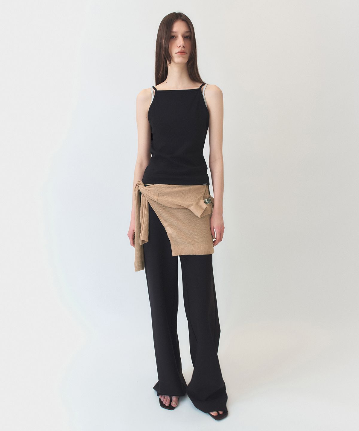 시메트릭 퍼센트(SYMMETRICPERCENT) 2Layer Span Trouser / Black