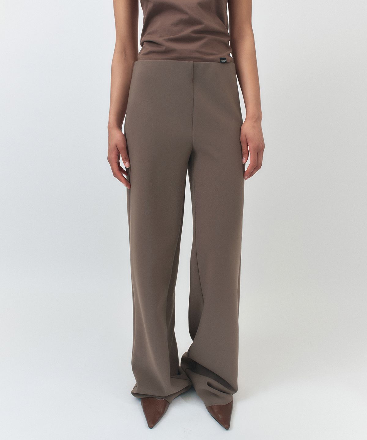 시메트릭 퍼센트(SYMMETRICPERCENT) 2Layer Span Trouser / Mocha