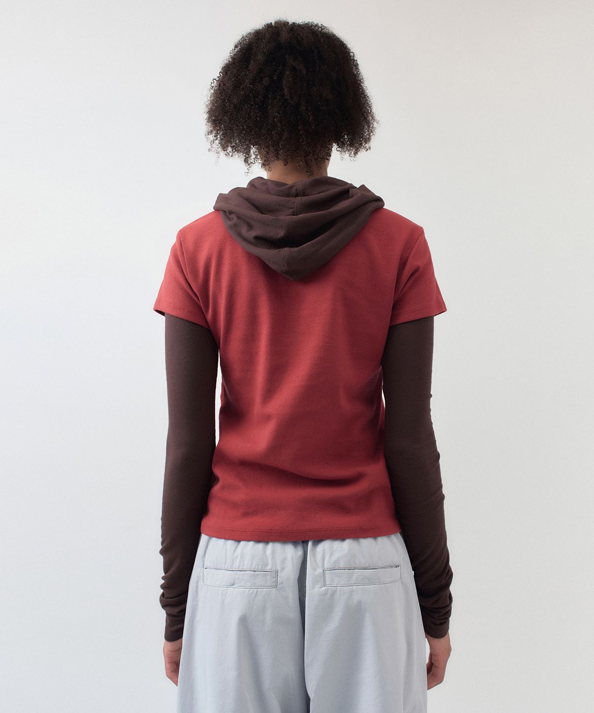 시메트릭 퍼센트(SYMMETRICPERCENT) Basic Jersey T-Shirt / Red