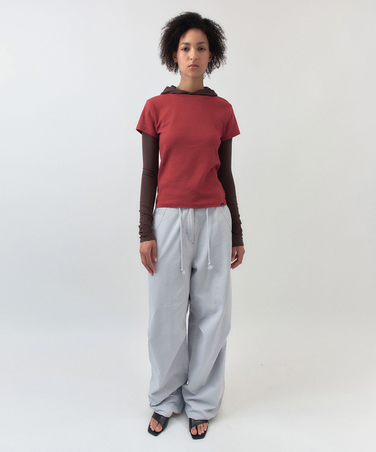 시메트릭 퍼센트(SYMMETRICPERCENT) Basic Jersey T-Shirt / Red