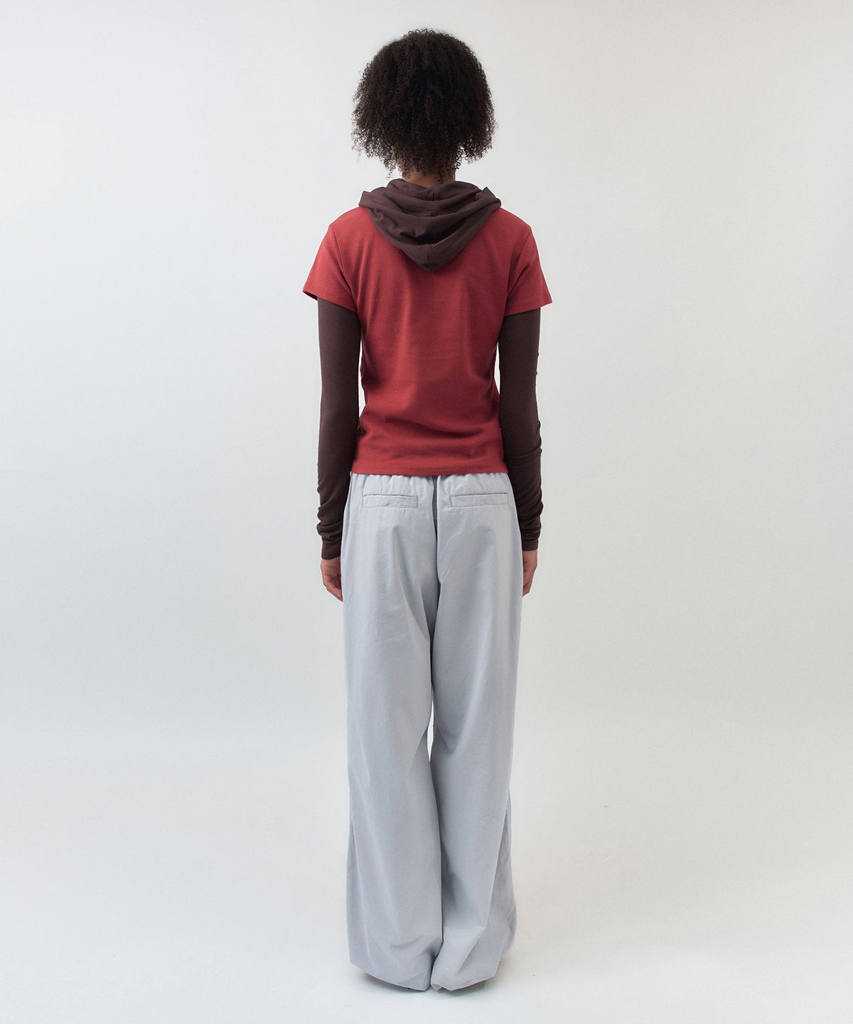 시메트릭 퍼센트(SYMMETRICPERCENT) Basic Jersey T-Shirt / Red