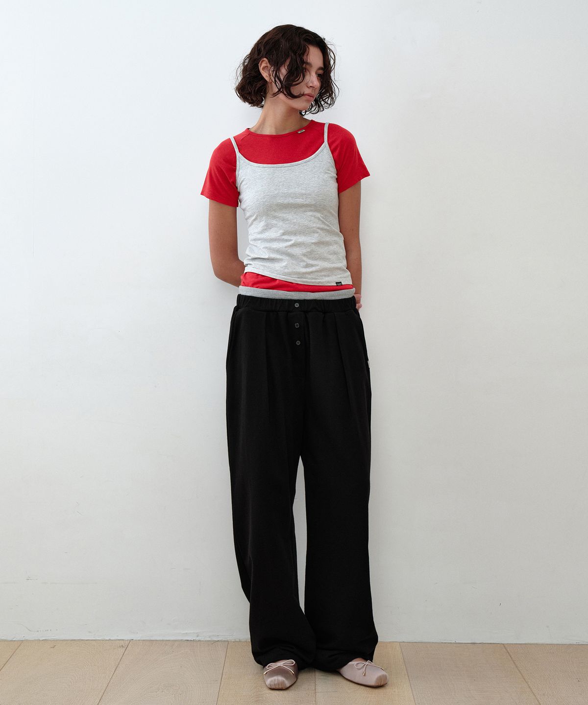 시메트릭 퍼센트(SYMMETRICPERCENT) Ballet Tank Top / Melange Grey