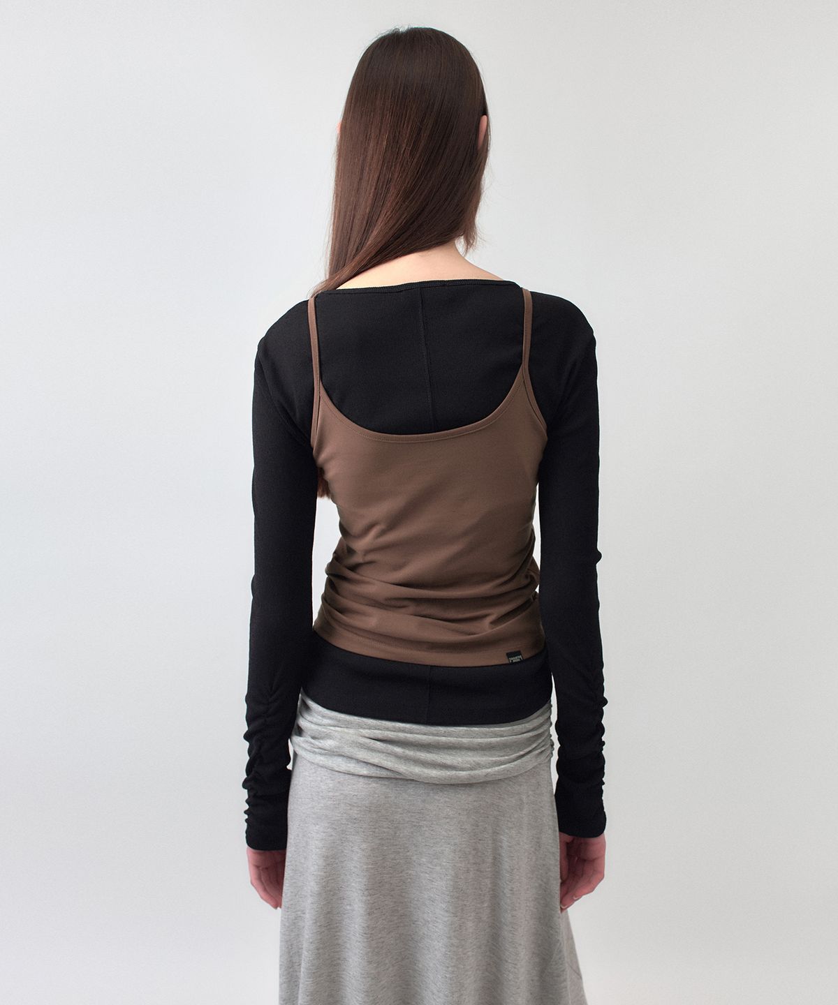 시메트릭 퍼센트(SYMMETRICPERCENT) Ballet Tank Top / Brown
