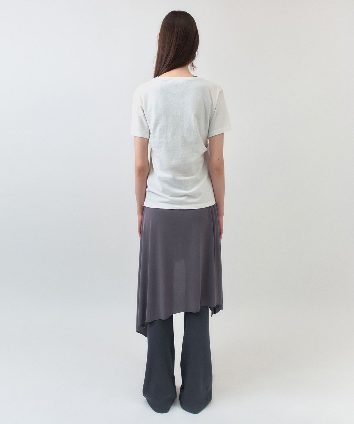 시메트릭 퍼센트(SYMMETRICPERCENT) Pinch Cotton T-shirt / Ivory