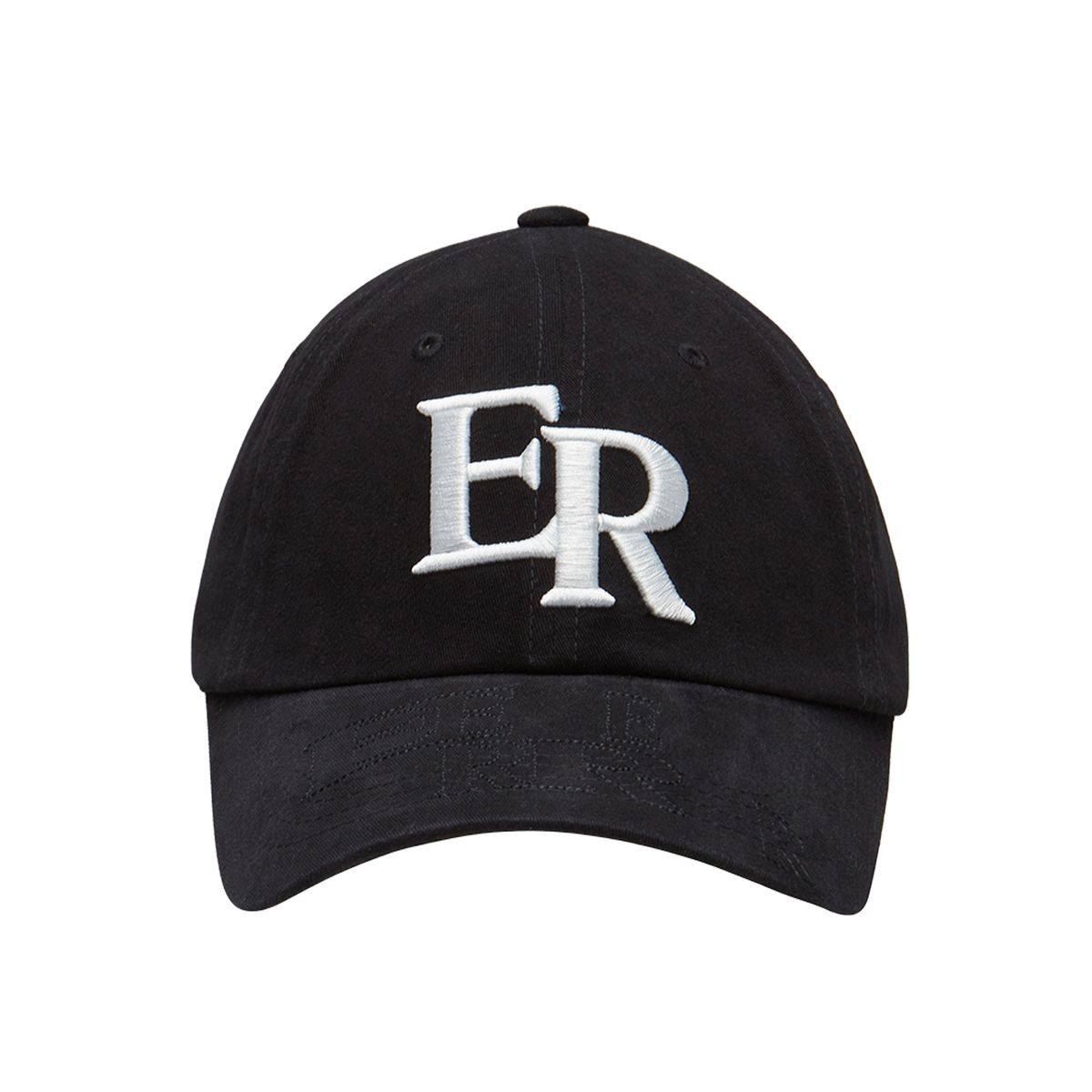 이이이알알알(EEERRR) Visior Stitch Point Ball Cap Black