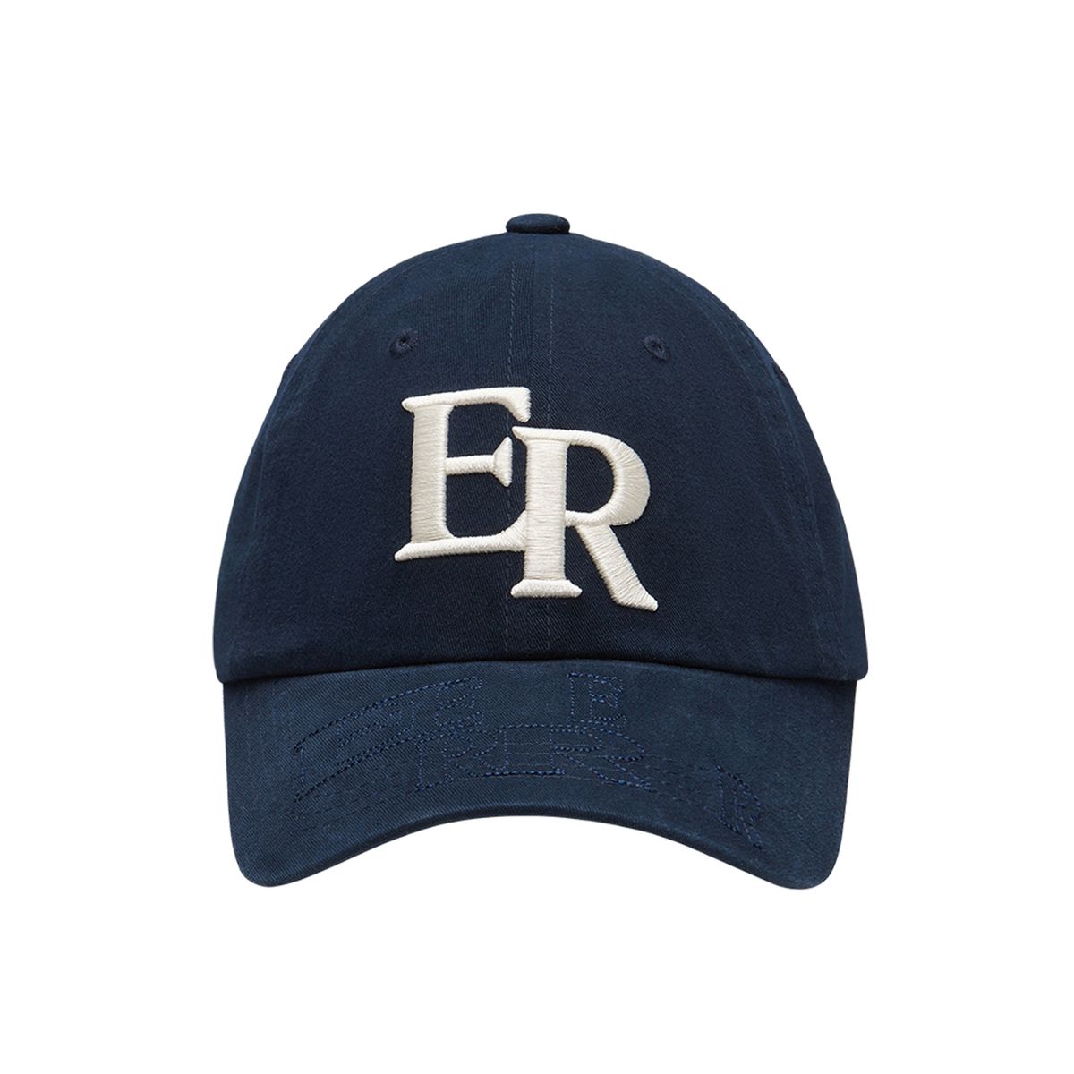 이이이알알알(EEERRR) Visor Stitch Point Ball Cap Navy