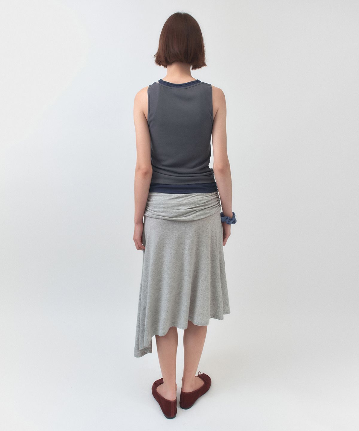 시메트릭 퍼센트(SYMMETRICPERCENT) Two Layered Sleeveless / Grey