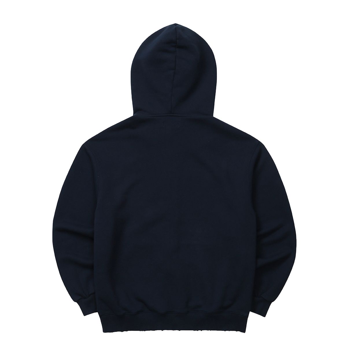 이이이알알알(EEERRR) Sound Wave Artwork Damage Washing Hoodie Zip-up Navy