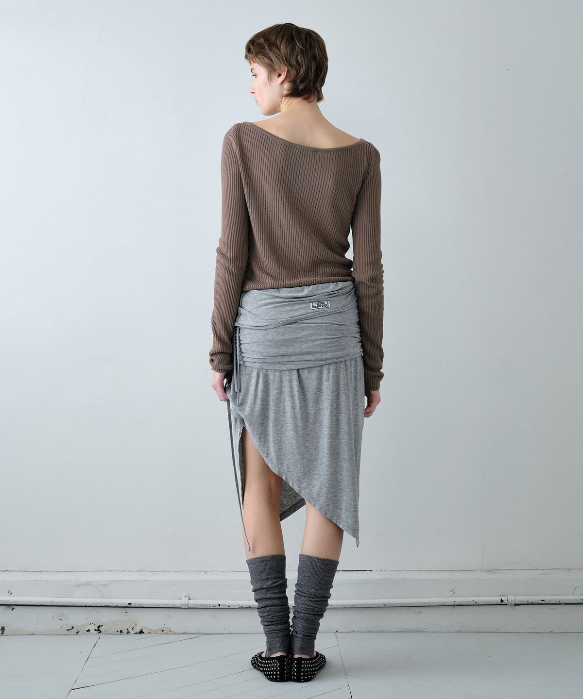 시메트릭 퍼센트(SYMMETRICPERCENT) Boat Neck Cardigan / Brown