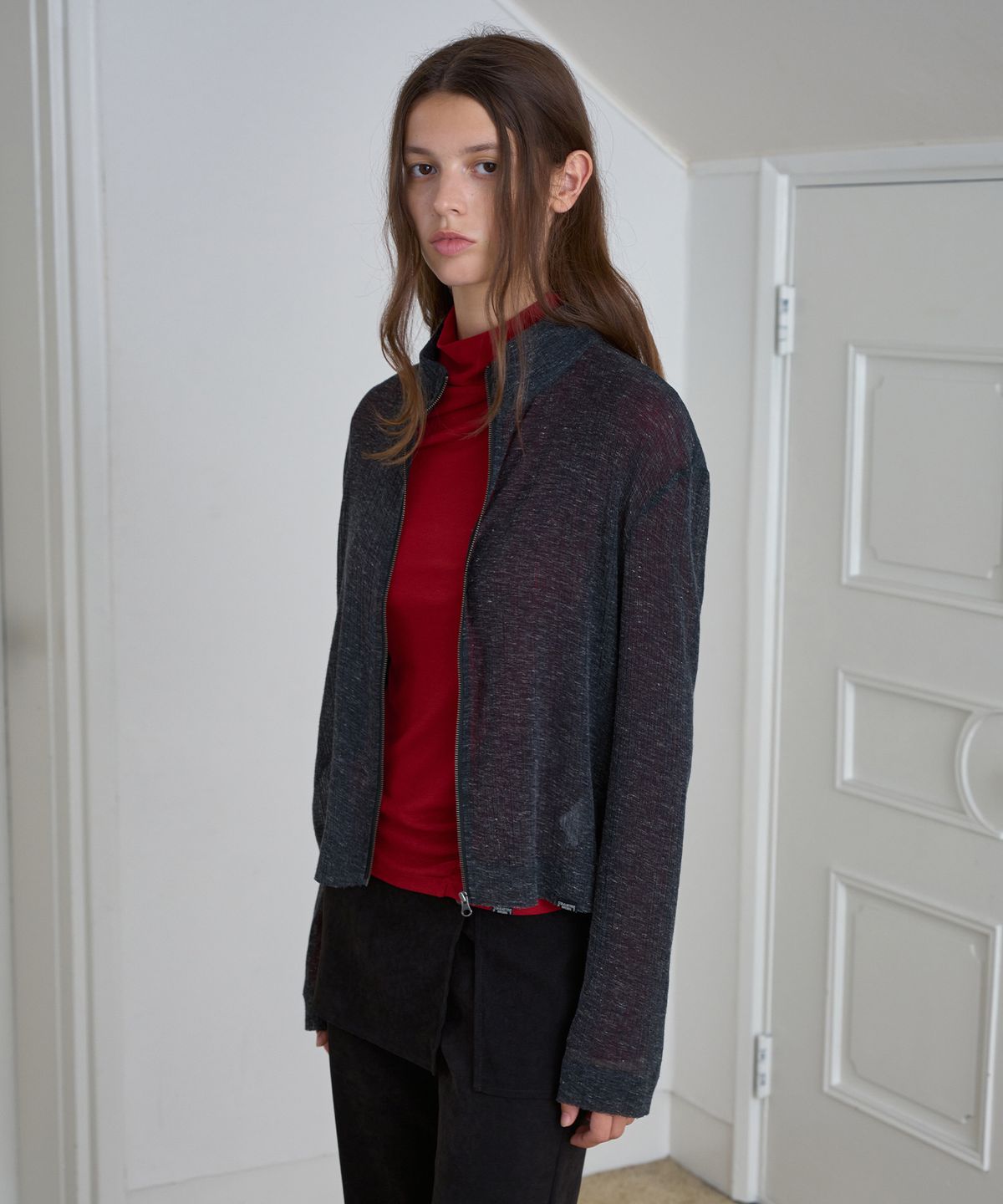 시메트릭 퍼센트(SYMMETRICPERCENT) Light Crinkle Jumper / Black