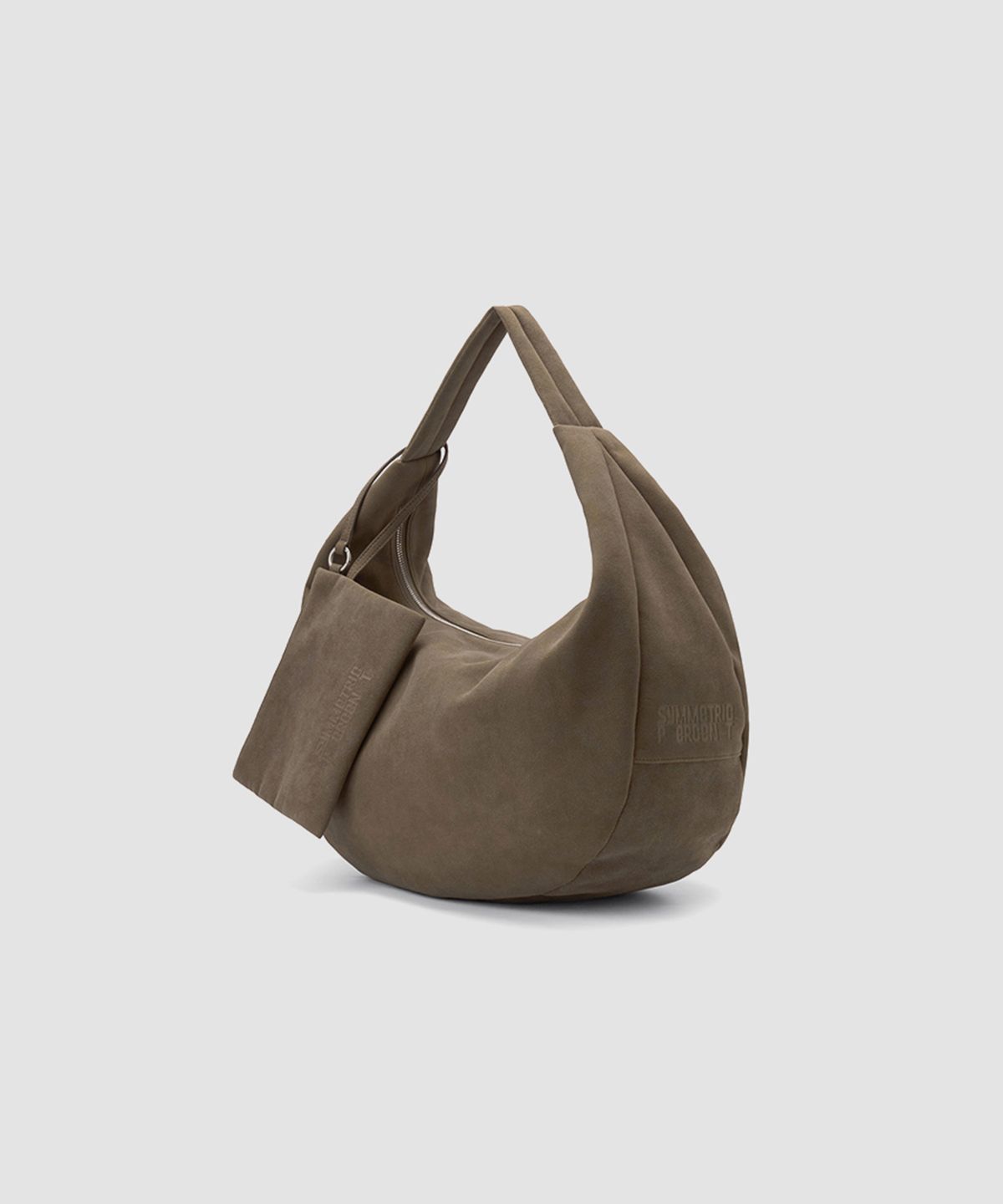 시메트릭 퍼센트(SYMMETRICPERCENT) Faux Suede Hobo Bag / Mocha
