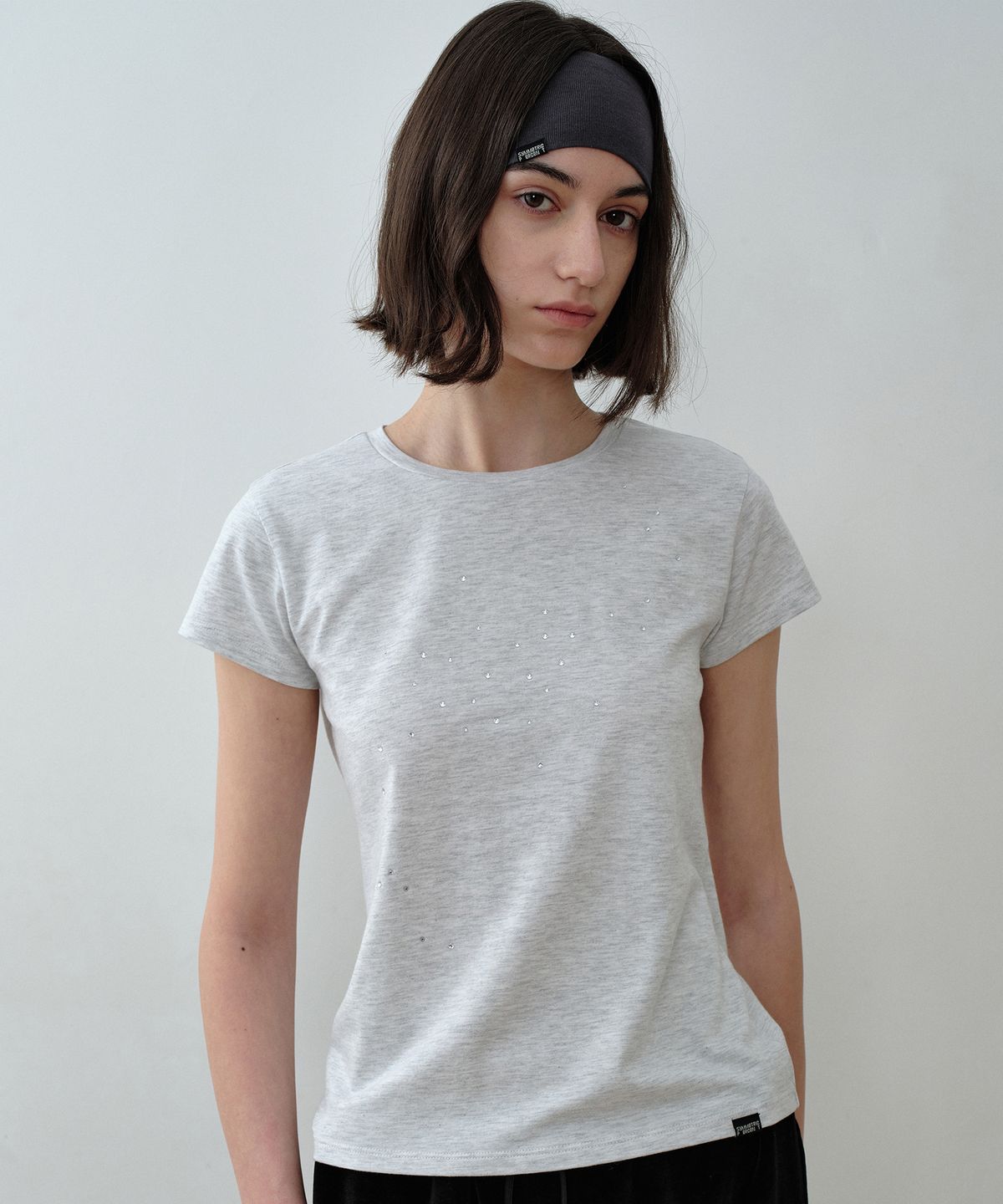 시메트릭 퍼센트(SYMMETRICPERCENT) Basic Hair Band / Charcoal