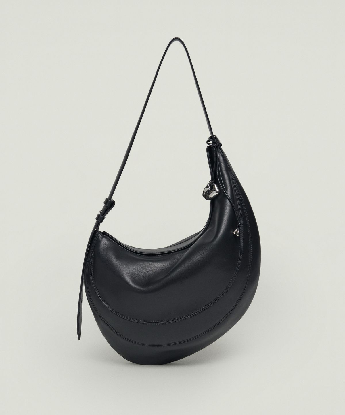 조에뜨(ZOEET) PEBBLE SHOULDER LEATHER BAG (MIDNIGHT)