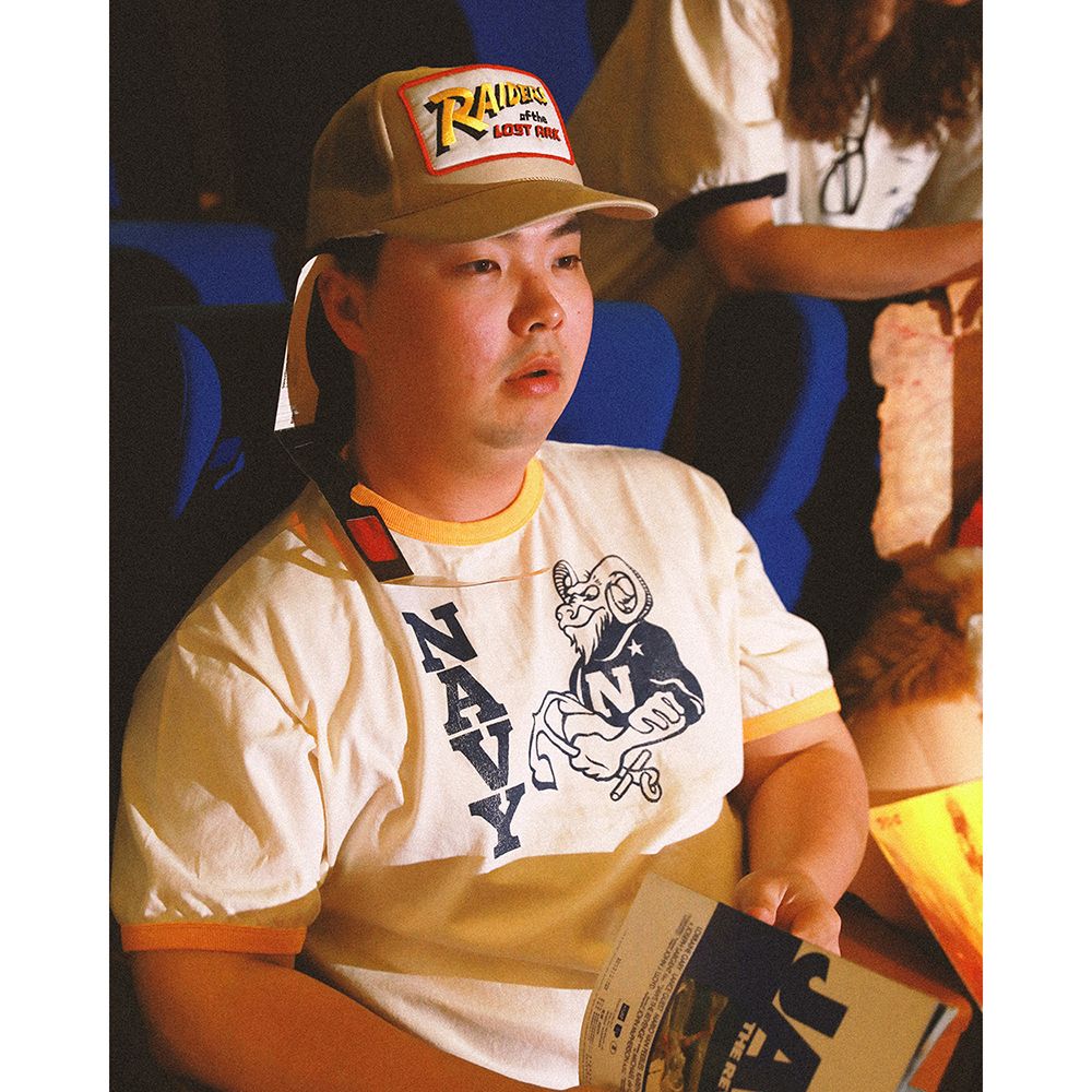も*も様 Ch!iii Ringer T-shirt navy未使用品 Red Ringer -T shirt -Vintage Look & feel -FREE SHiP- Great