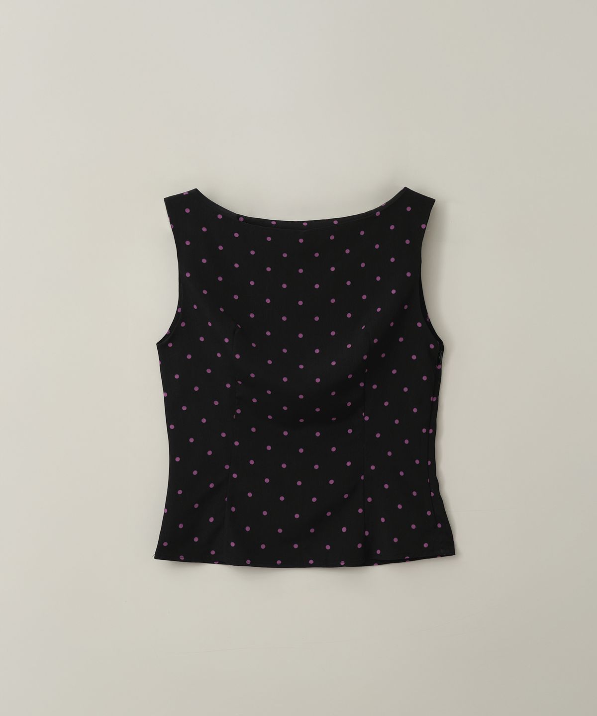 리모네(LEMONE) Dot boat neck blouse