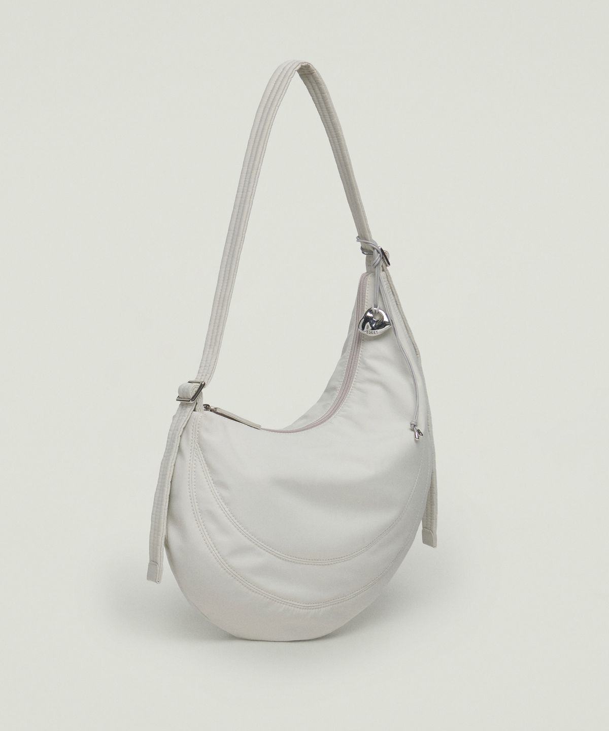 조에뜨(ZOEET) PEBBLE SHOULDER FABRIC BAG (SNOW)