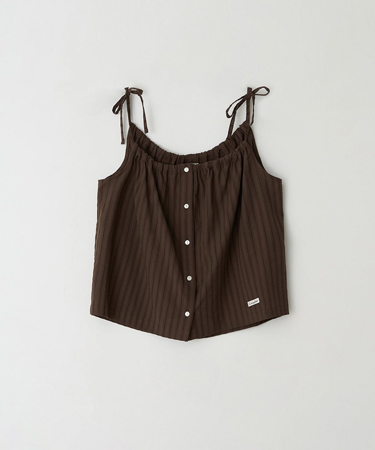 벗튼(BUT'TON) Banding Shirring Blouse (Brown)